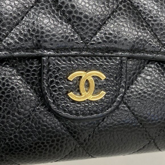 CHANEL Authentic Black Caviar Leather Wallet - Picture 6 of 8